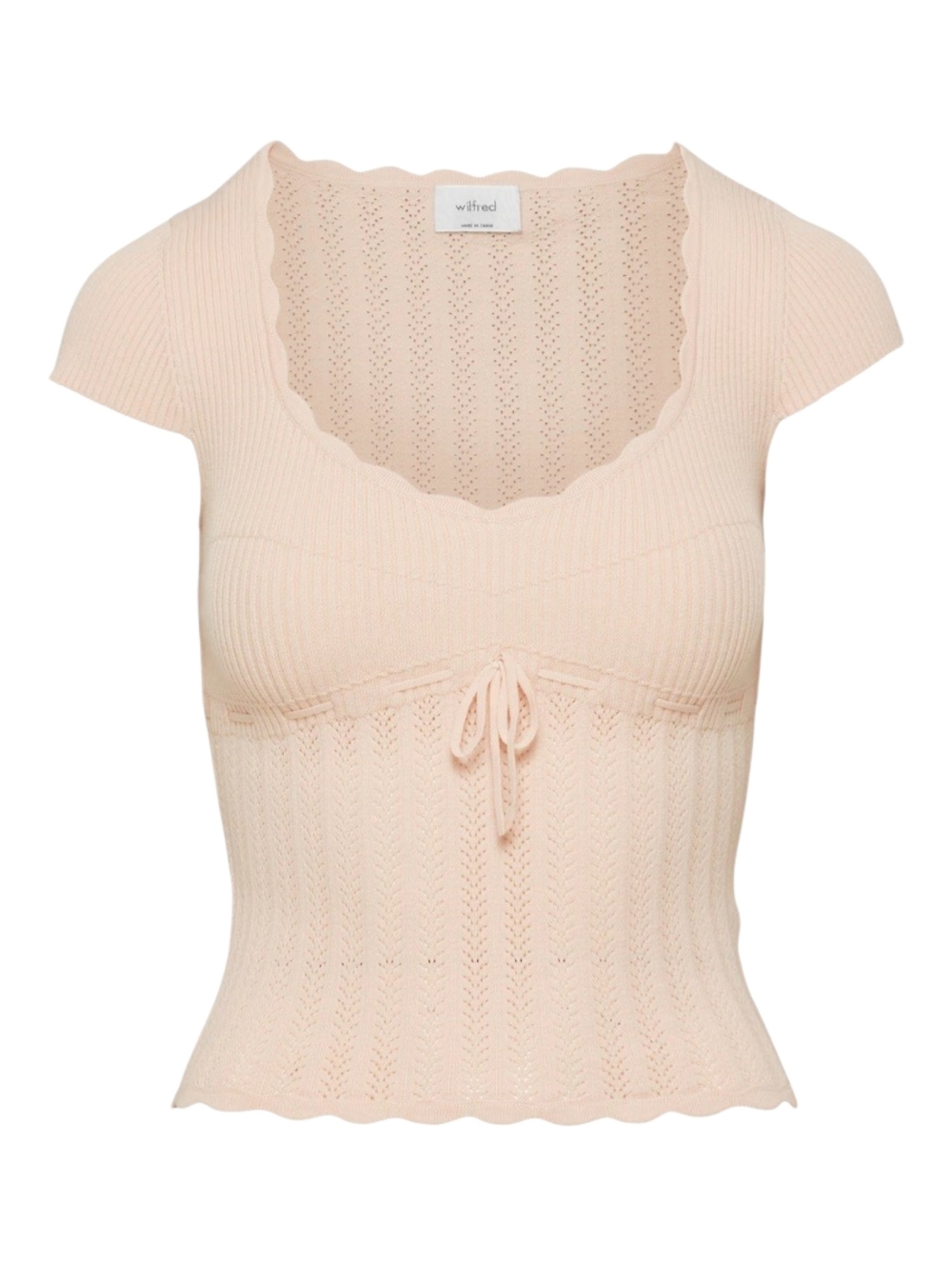 Aritzia Wilfred Soloist Short sleeve Sweater knit top